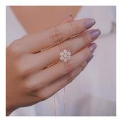 Takıhan Kar Tanesi Tasarımlı Rose Kaplama 925 Ayar Gümüş Kolye