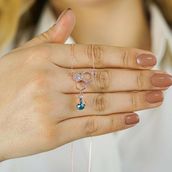 Takıhan Özel Tasarımlı Arım Balım Peteğim Rose Gümüş Kolye