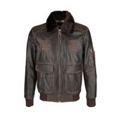 Tamer Tanca 993 B-25 Kızıl Eskitme Erkek Deri Mont