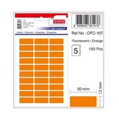 Tanex OFC-107 5'li Floresan Turuncu Ofis Etiketi