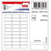 Tanex OFC-107 Beyaz Ofis Etiketi