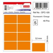 Tanex OFC-120 Flo Turuncu 40 Adet Ofis Etiketi