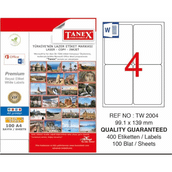 Tanex TW-2004 99,1x139 mm Laser Etiket