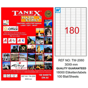 Tanex TW-2060 30x9 mm Laser Etiket