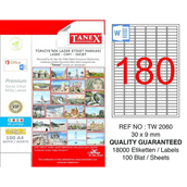 Tanex TW-2060 30x9 mm Lazer Etiket