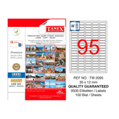 Tanex TW-2095 30x12 mm Laser Etiket