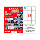 Tanex TW-2115 70x56 mm Laser Etiket