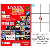 Tanex TW-2303 105x99 mm 100 Adet Laser Etiket