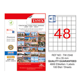 Tanex TW-2348 35x35 mm Laser Etiket
