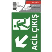 Tanex UYR-103 2'li Acil Çıkış Etiketi