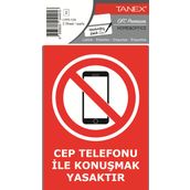 Tanex UYR-124 Cep Telefonu 2'li İkaz Uyarı Etiketi