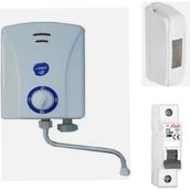 TanıdıkElektrikçi Aydın Derya Mutfak Şofbeni 5500W Şofben + Sıgorta ve Kutusu Dahil Paket
