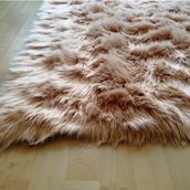 Tappeto Kuzu Kürkü Dekoratif Post Camel 80x150 cm Salon Halı