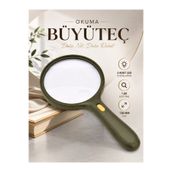 TAREZ LED Işıklı Büyük Boy Okuma Büyüteci 1.8X - 138 mm Çap - 3 LED Aydınlatmalı Yaşlılar İçin El Büyüteci