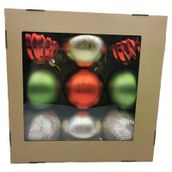 Tarrington House Parlak Mat 15Cm 9'Lu Bsc Color Yılbaşı Süsü 3'Li Ekonomik Paket