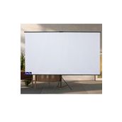 Taviss 221x124 CM Mat Beyaz-Siyah Tripod Ayaklı Taşınabilir ve Duvar Kullanımlı Projeksiyon Perdesi