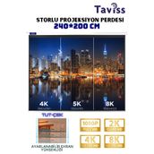 Taviss 240x200 CM Storlu Manuel Projeksiyon Perdesi