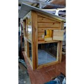 Tavşan Kafesi - Kemirgen Kafesi - Damızlık Tavşan Kafesi - 2 Katlı Kafes - Tavuk Kuş Kafesi 90x80x50