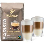 Tchibo Barista Caffè Crema Çekirdek Kahve 500 G & Çift Cidarlı Latte Macchiato Bardağı, 2'li - 1 Adet