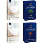 Tchibo Brazil Mild 250 gr + Guatemala Grande Filtre Kahve 250 gr + 80'li Filtre Kahve Kağıdı x 2 Paket - 500 gr - Kağıt ve Metal Filtre