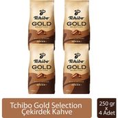 Tchibo Gold Selection Yumuşak Lezzetli Çekirdek Kahve 250 gr x 4 Set Taze ve Aromatik - 250, gr