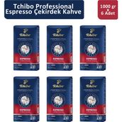 Tchibo Professional Espresso Çekirdek Kahve 1 kg x 6 Adet Yoğun Aroma ve Taze Çekilmiş Lezzet