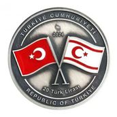 TCMB Darphane Kıbrıs Barış Harekatı'nın 50.Yıl Dönümü Gümüş Sikke Coin