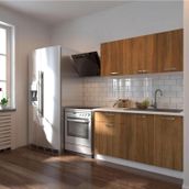 Tdesigno İnci Hazır 140 CM Ceviz Mutfak Dolabı