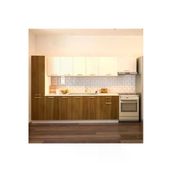 Tdesigno Yaprak Hazır Mutfak Dolabı Kiler Dahil 320Cm/Ceviz Ve Beyaz/Tezgah Dahil Değil Teşhir