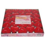 Tealight Kalpli 50 Adet Kırmızı Mum