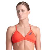 Team Swim Top Tie Back Solid Kadın Pembe Yüzücü Mayosu 004768300