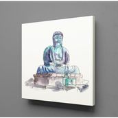 Technopa Amida Buddha 30x30 cm Kanvas Tablo