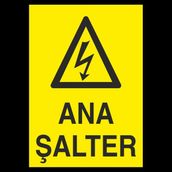 Technopa Ana Şalter 60 x 90 cm Uyarı Levhası