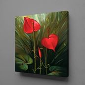 Technopa Antoryum Çiçeği 30x30 cm Kanvas Tablo