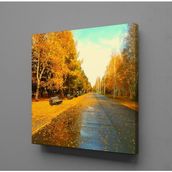 Technopa Dökülen Yapraklar 60x60 cm Kanvas Tablo