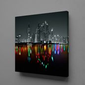Technopa Gecenin Yansıması 120x120 cm Kanvas Tablo