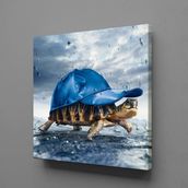 Technopa Kaplumbağa 90x90 cm Kanvas Tablo