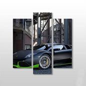 Technopa Lamborghini Araba 75x80 cm Kanvas Tablo