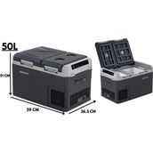 Tecnopoint 50L Çift Kapak Oto Buzdolabı Taşınabilir 12/24V Uyumlu Modeli -20 Dereceye Kadar