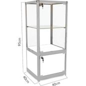 Teda Camlı Vitrin - Cam Dolap - Camlı Koleksiyon Vitrini - Teşhir Vitrini - Kupa Dolabı 95X40X40