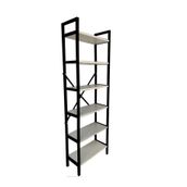 Tedarikcenter 6 Raflı Mutfak Rafı Metal Ayaklı Banyo Dolabı Çok Amaçlı Raf Kiler Dolabı Ofis Rafı Kitaplık 150x50