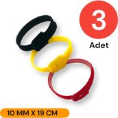 Tek-İş 10 mm x 19 cm Kablo Düzenleyici Kablo Bağı Cırt Cırt Bant Sök Tak Kullan 3 Adet