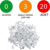 Tek-İş Beton Çivili Kablo Tutucu Kroşe No: 0 - 3 mm 20 Adet