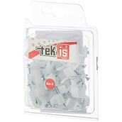 Tek-İş Beton Çivili Kablo Tutucu, Kroşe No 3 50 Adet, Beyaz