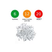 Tek-İş Beton Çivili Kablo Tutucu Kroşe No: 6 - 12MM 20 Adet
