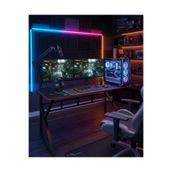 TEKATEL Oyuncu Masası Gaming Masa Bilgisayar Masası Metal ayaklı Çalışma, Ofis masası Siyah-Siyah 140X60