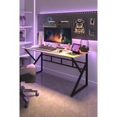 TEKATEL Oyuncu Masası Ofis masası Bilgisayar Masası Metal ayaklı Çalışma Masası Çam - Siyah 140X60