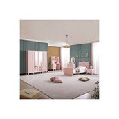 Teknik Genç Odası Hayal 4lü Çocuk Odası Takımı Beyaz - Pembe