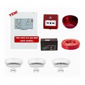Teknim Tfp-31223kd Konvansiyonel Sistem Yangın Alarm Seti 3'lü Kablo Dahil