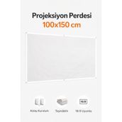 Teknodrone Duvar Tipi Projeksiyon Perdesi 100x150 Cm Yüksek Çözünürlük Etkili